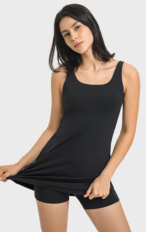 all in one dress with shorts Dress with Built-In Shorts for Busy Summer Days